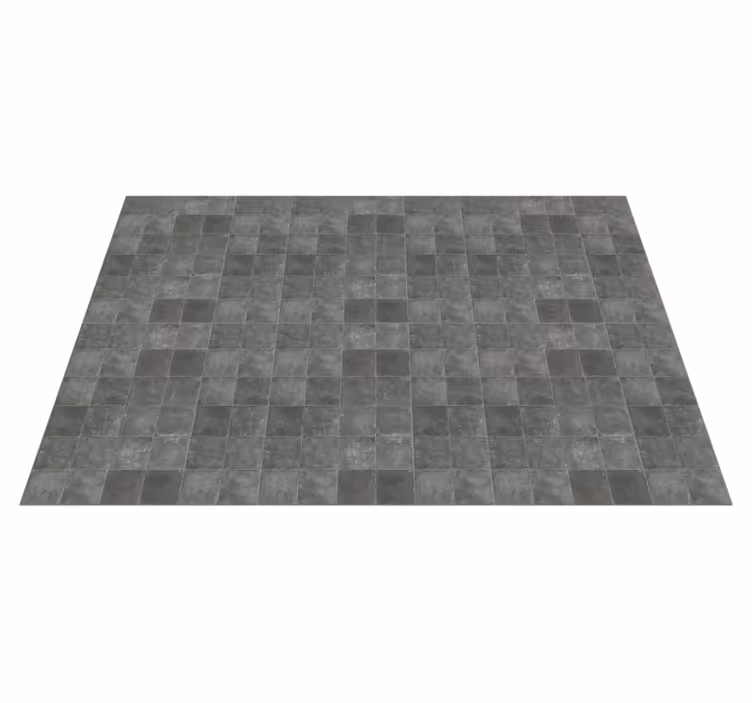 Alfombra vinilo baño azulejos grises elegantes - TenVinilo