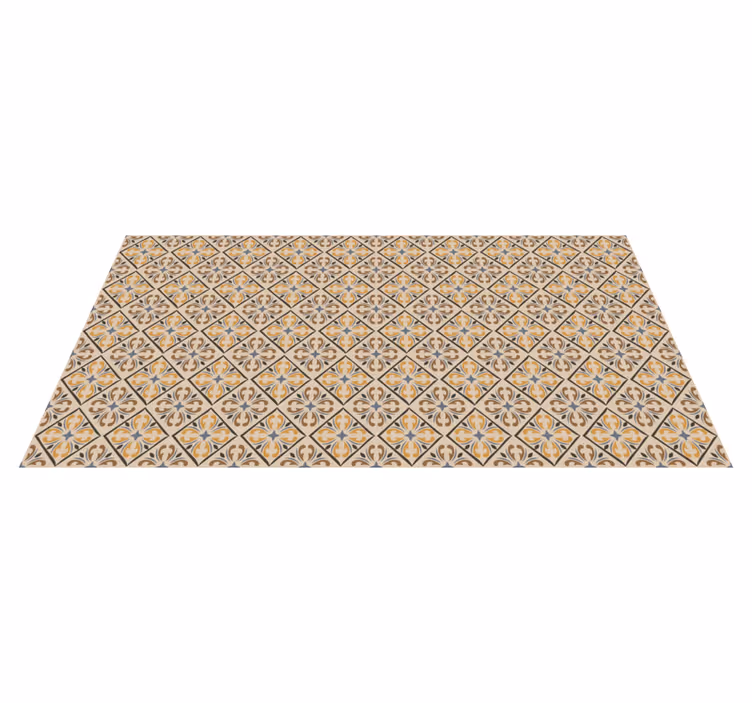 Alfombra hidráulica vinílica azulejos con patrones elegantes - TenVinilo