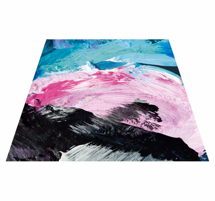 Alfombra vinílica textura explosión de color abstracta - TenVinilo