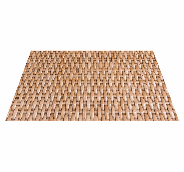 Alfombra vinilo baño patrón de tejido natural - TenVinilo