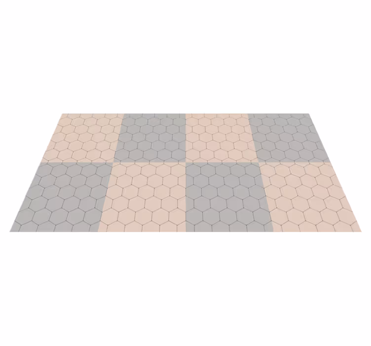 Alfombra vinílica geométrica elegante hexagonal - TenVinilo