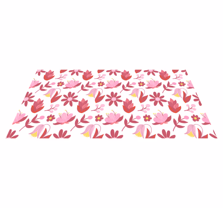 Alfombra vinílica flores los patrones florales florecen - TenVinilo