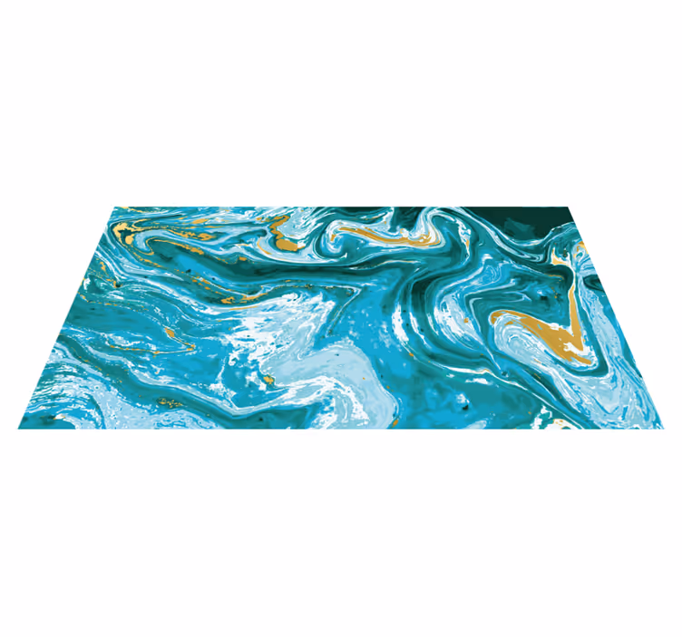 Alfombra vinílica efecto mármol elegancia aqua en remolino - TenVinilo