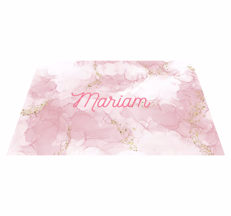 Alfombra vinílica efecto mármol elegante nombre rosa - TenVinilo