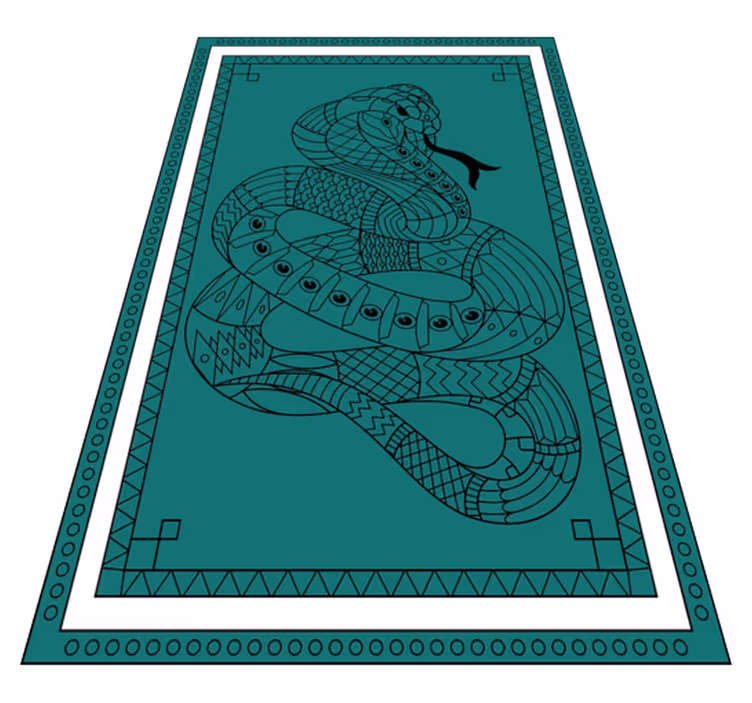 Alfombra vinílica animales ilustración de serpiente - TenVinilo