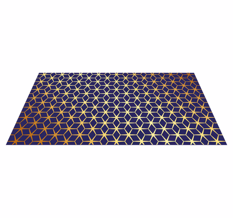 Alfombra vinilo salón estructura de panal - TenVinilo
