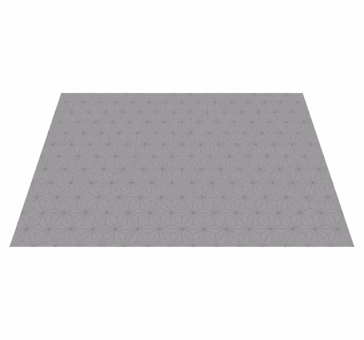 Alfombra hidráulica vinílica motivo geométrico gris - TenVinilo