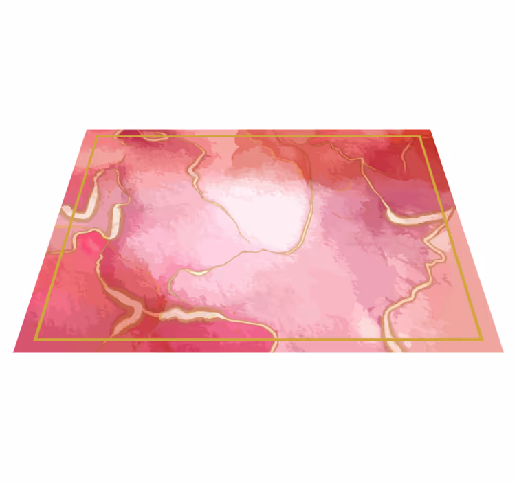 Alfombra vinílica efecto mármol elegancia en tonos rosados - TenVinilo