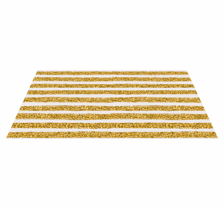 Alfombra vinílica rayas brillo dorado - TenVinilo