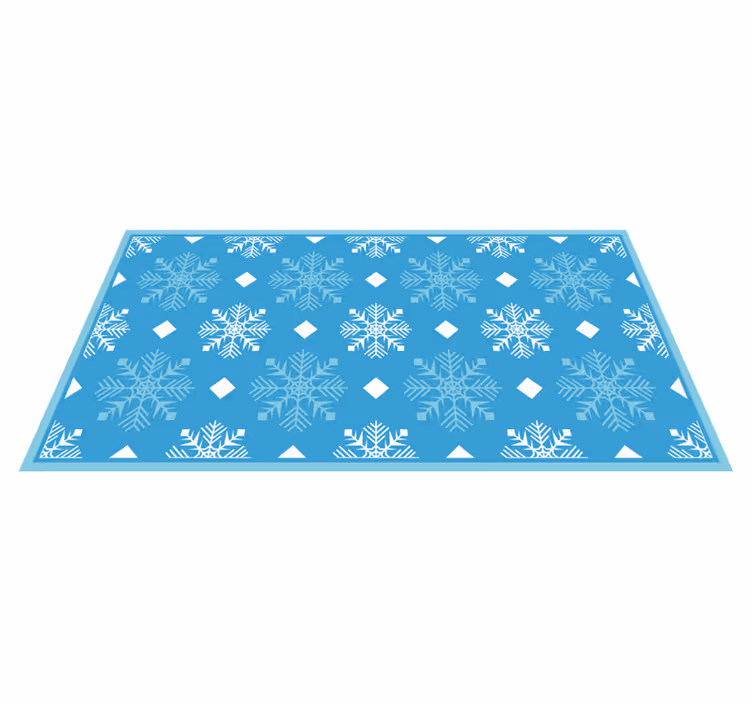 Alfombra vinílica navidad concepto de copo de nieve - TenVinilo