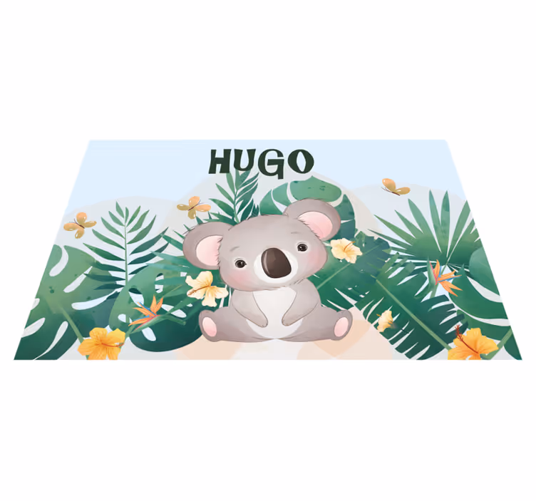 Alfombra vinílica personalizable tema del koala - TenVinilo