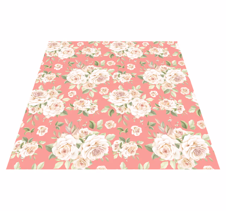 Alfombra vinílica flores elegancia floral - TenVinilo