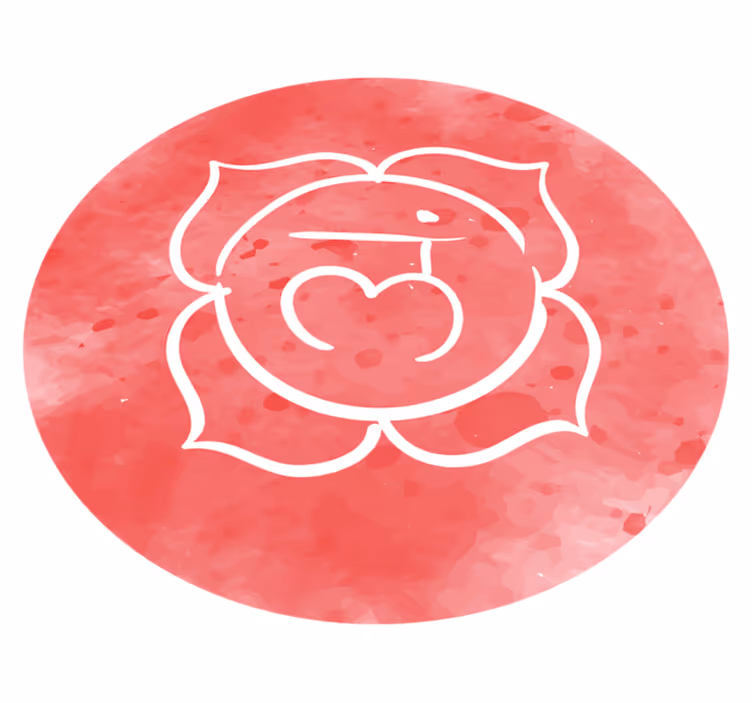 Alfombra vinílica mandala diseño de rosa circular - TenVinilo