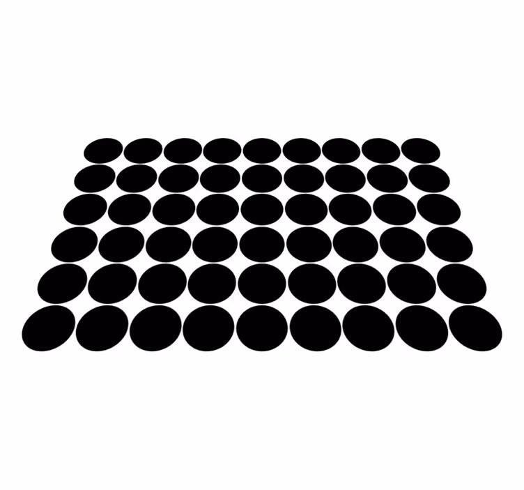 Alfombra de vinilo geométrica Patrón de puntos negros - TenVinilo