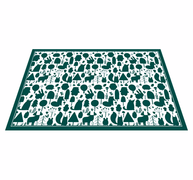 Alfombra vinílica naturaleza siluetas naturales - TenVinilo