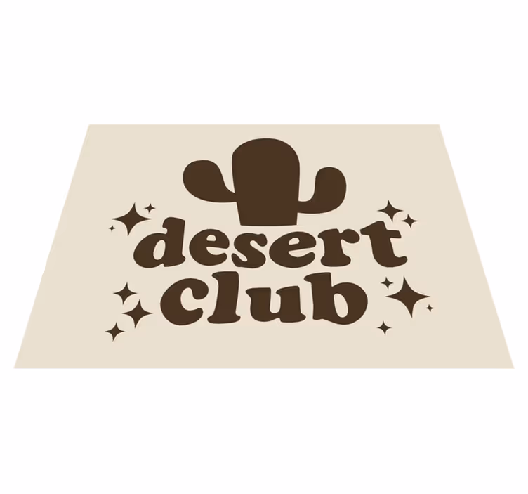 Alfombra vinílica frase tema del club del desierto - TenVinilo