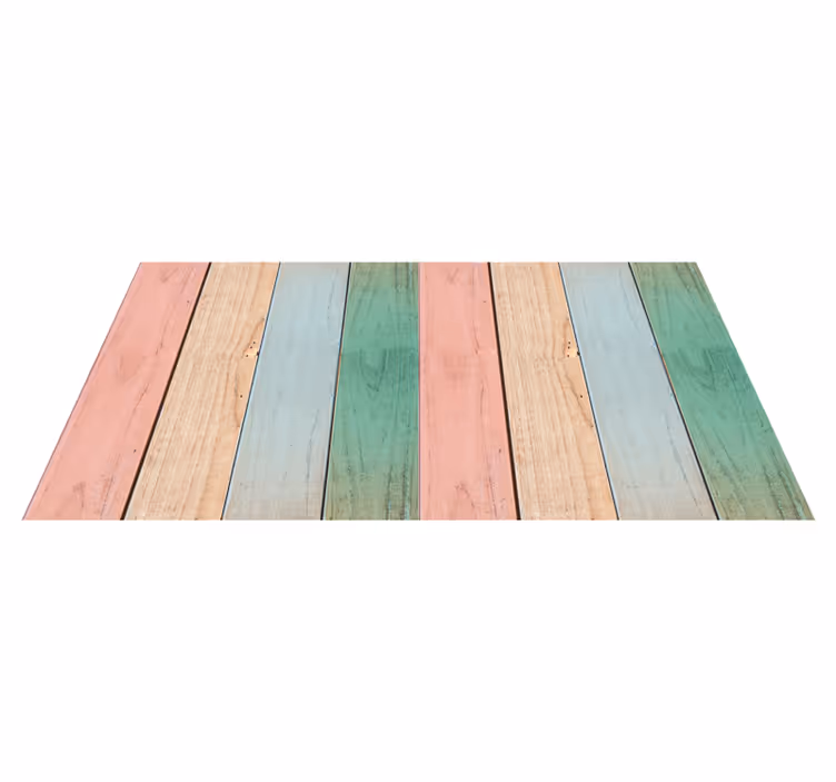 Alfombra vinílica textura madera Tablones de colores con textura  - TenVinilo