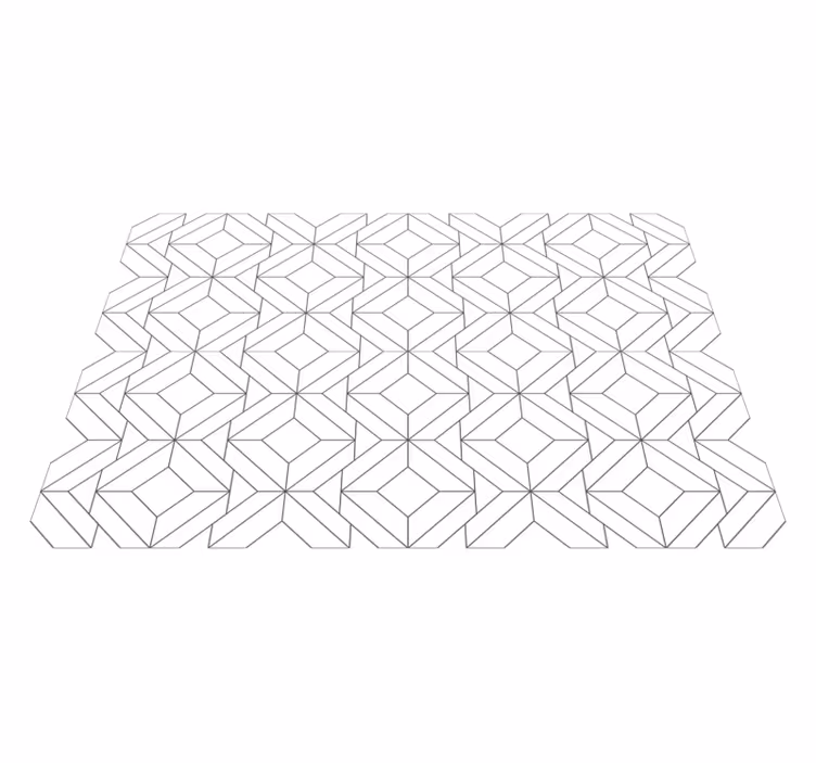 Alfombra vinilo salón nórdica japandi geométrica - TenVinilo