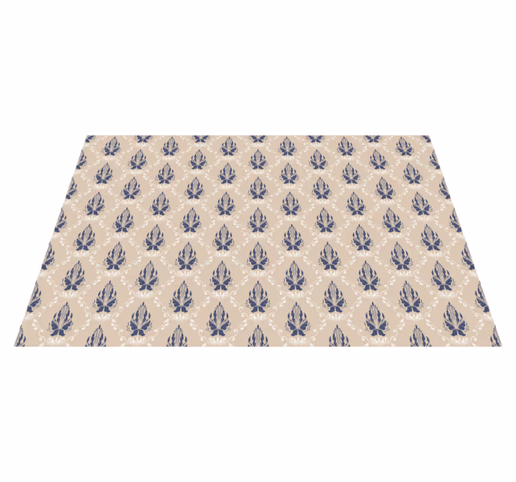 Alfombra vinilo salón delicados motivos florales - TenVinilo