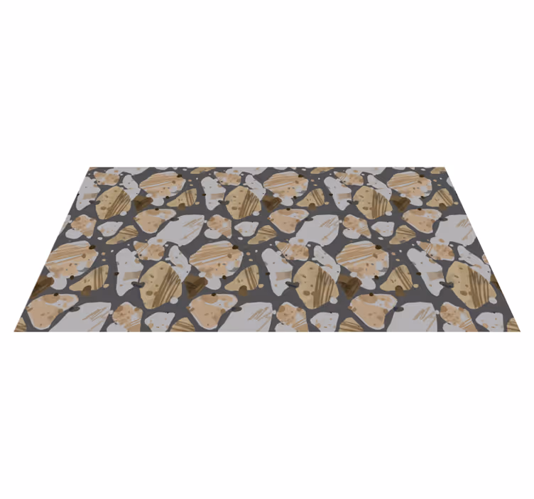 Alfombra vinílica imitación madera diseño piedra abstracta - TenVinilo