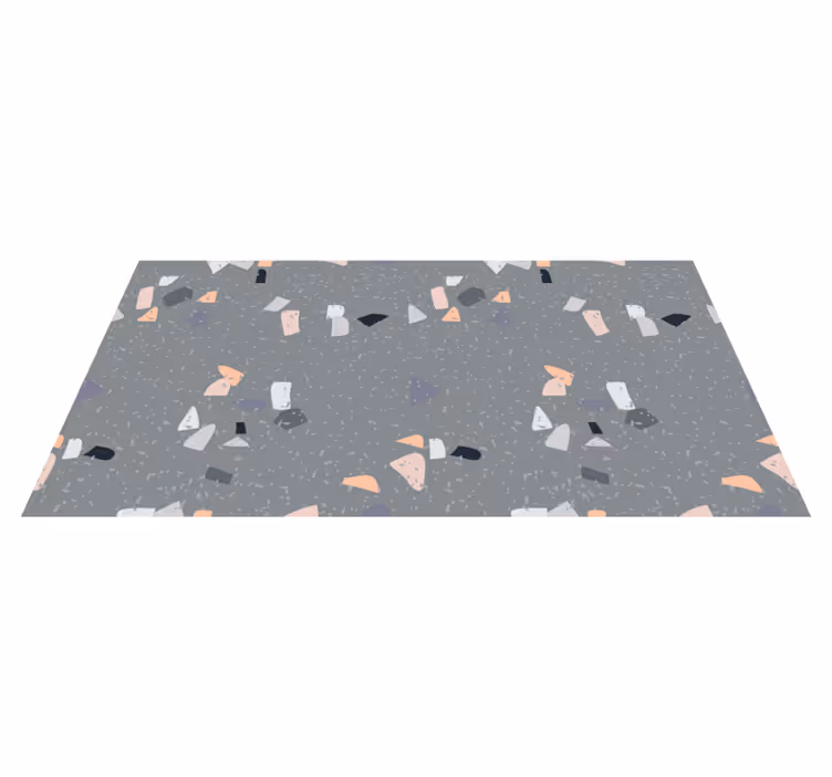 Alfombra vinílica efecto mármol figuras abstractas - TenVinilo