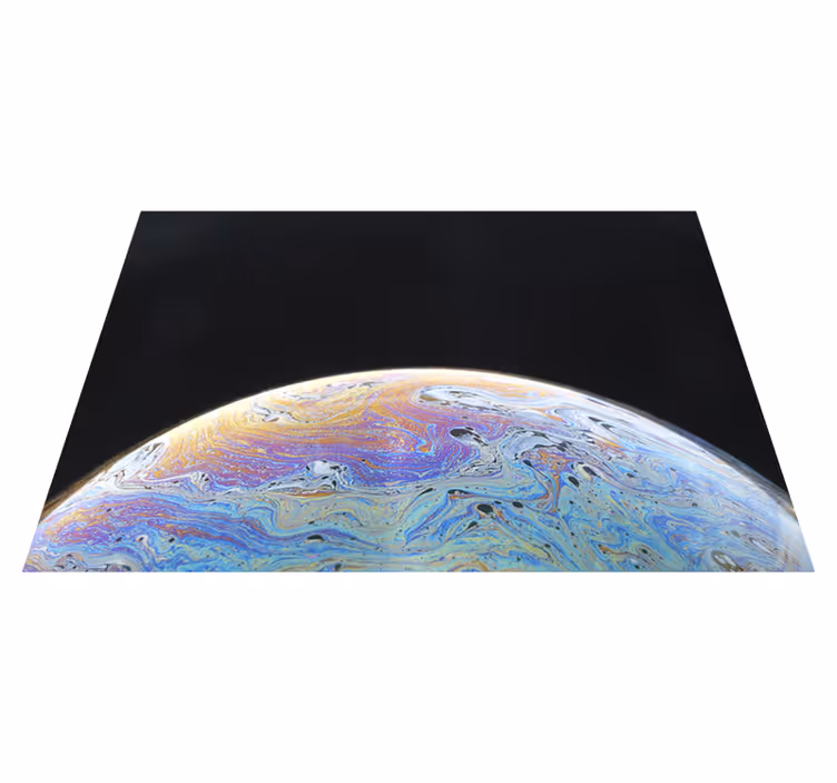 Alfombra vinilo salón esfera de color cósmica - TenVinilo