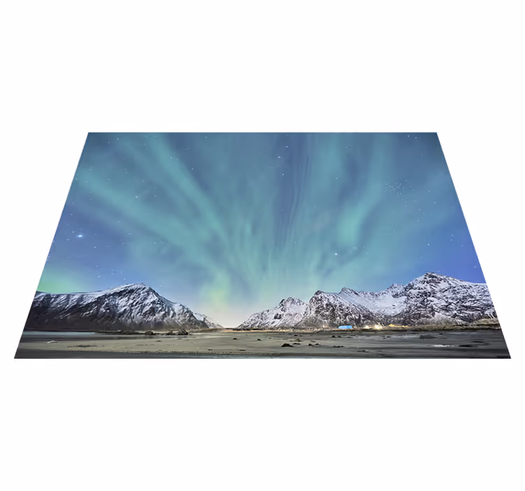 Alfombra vinílica dormitorio luz de la aurora - TenVinilo