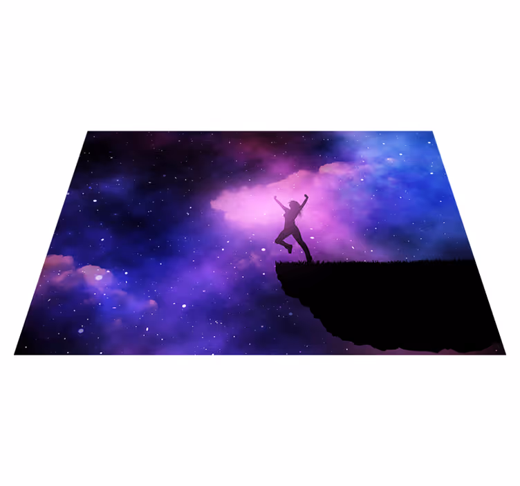Alfombra vinílica estrellas viaje cósmico - TenVinilo