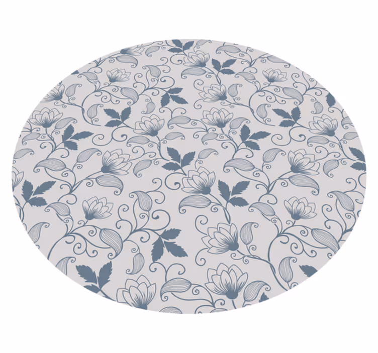 Alfombra vinilo baño serenidad floral - TenVinilo