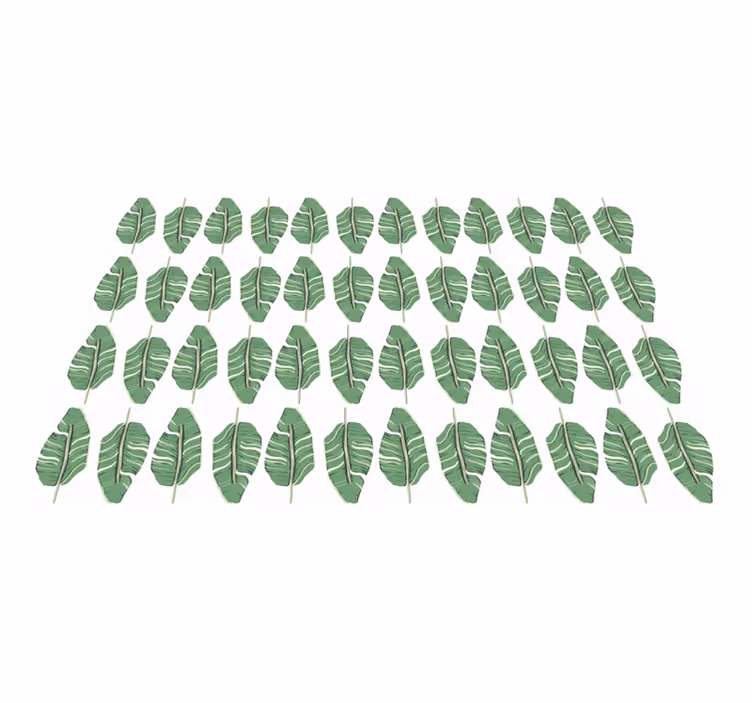 Alfombra vinílica naturaleza motivo de hoja opulenta - TenVinilo