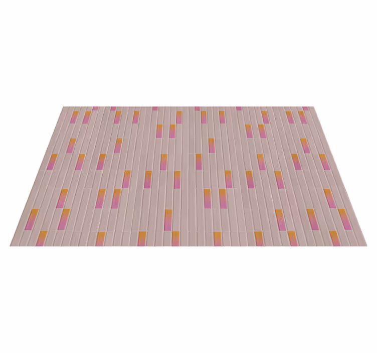 Alfombra hidráulica vinílica bloques degradados rosas - TenVinilo