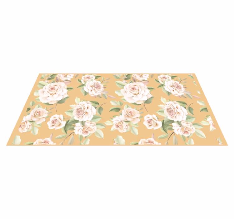 Alfombra vinílica flores gracia de flor suave - TenVinilo