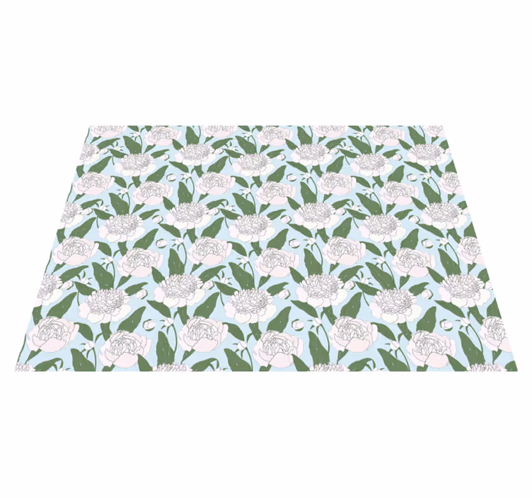 Alfombra vinilo flores elegancia de Floración Floral - TenVinilo