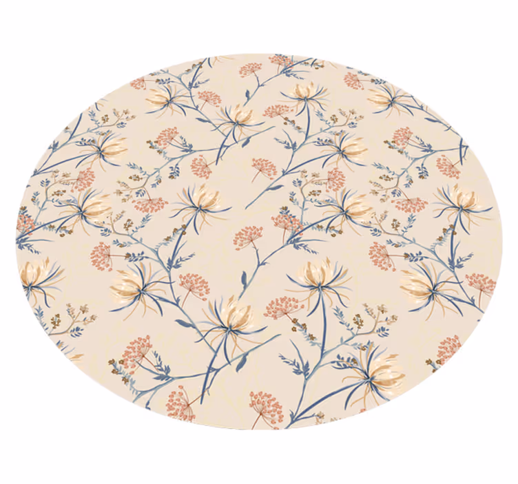 Alfombra vinílica flores superficie de flor botánica - TenVinilo