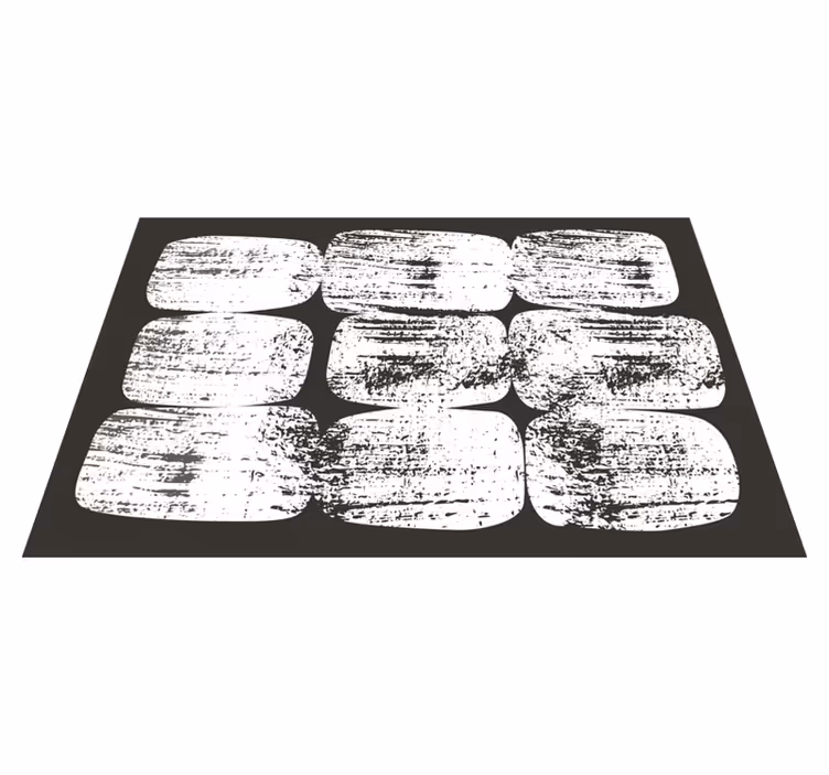 Alfombra vinilo rectangular bloques abstractos - TenVinilo