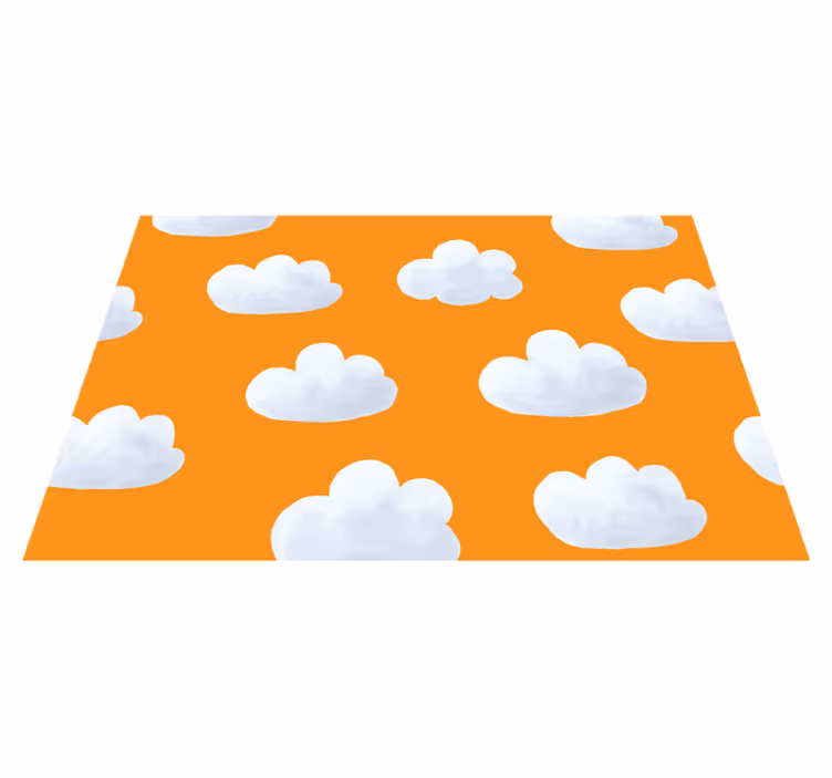 Alfombra pvc infantil cubierta de piso de cielo nublado - TenVinilo
