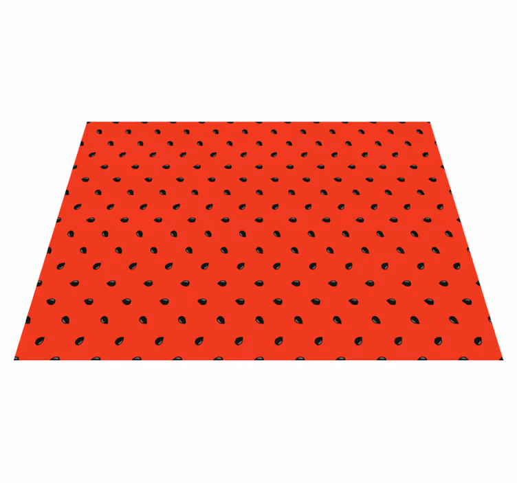 Alfombra vinilo cocina patrón de semilla roja - TenVinilo