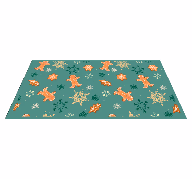 Alfombra vinilo navidad pan de jengibre - TenVinilo