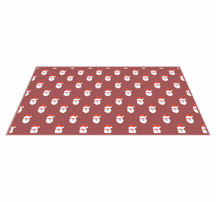 Alfombra vinilo navidad patrón de papa noel - TenVinilo