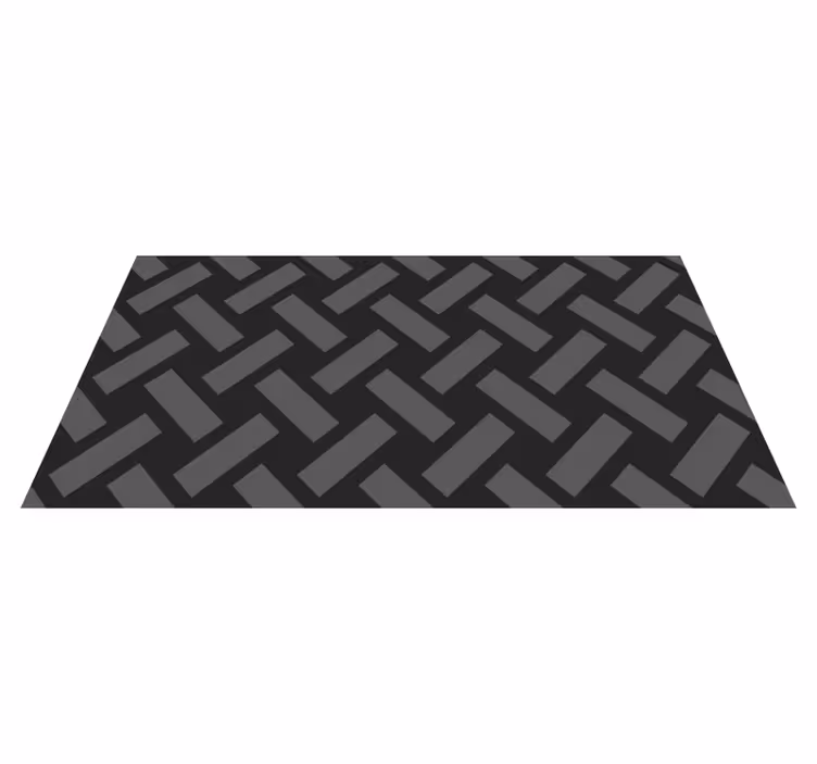 Alfombra vinílica geométrica espiga monocromática - TenVinilo