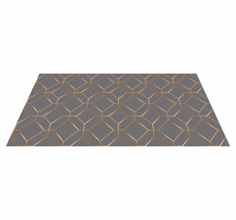 Alfombra de vinilo hexágonos geométricos - TenVinilo