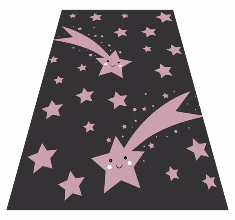 Alfombra vinílica estrellas fugaces celestiales - TenVinilo