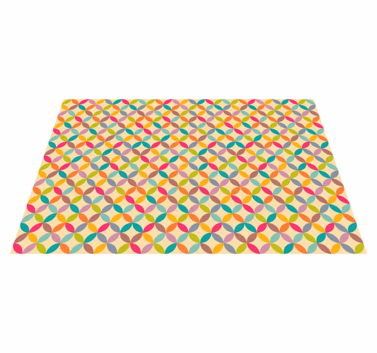 Alfombra vinílica figuras geométricas coloridas - TenVinilo