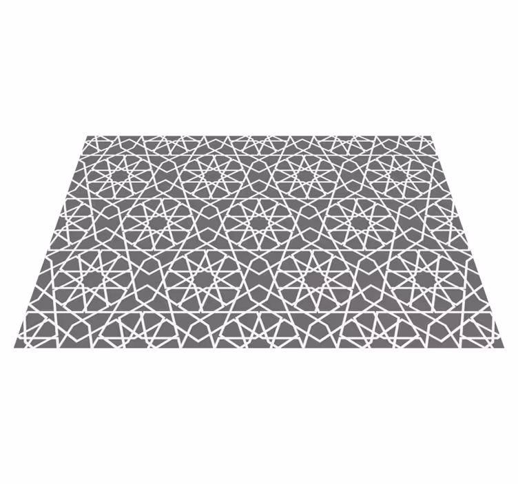 Alfombra vinílica geométrica líneas entrelazadas - TenVinilo