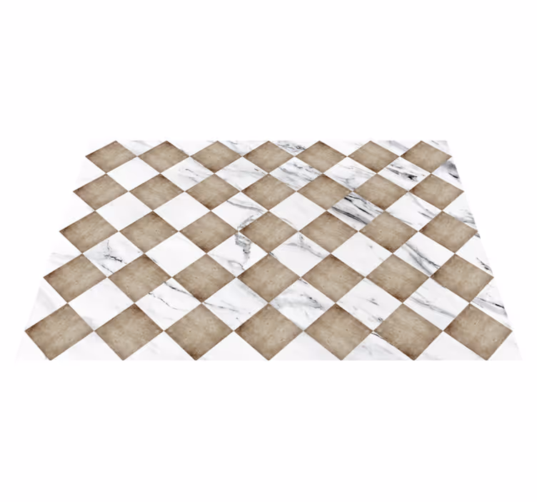 Alfombra vinílica efecto mármol marble en diagonal - TenVinilo