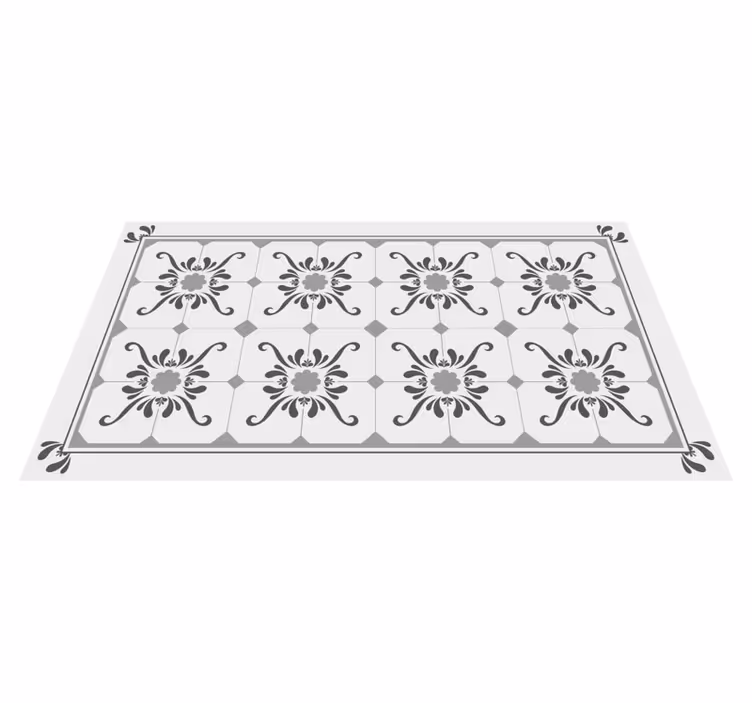 Alfombra hidráulica simetría ornamental - TenVinilo