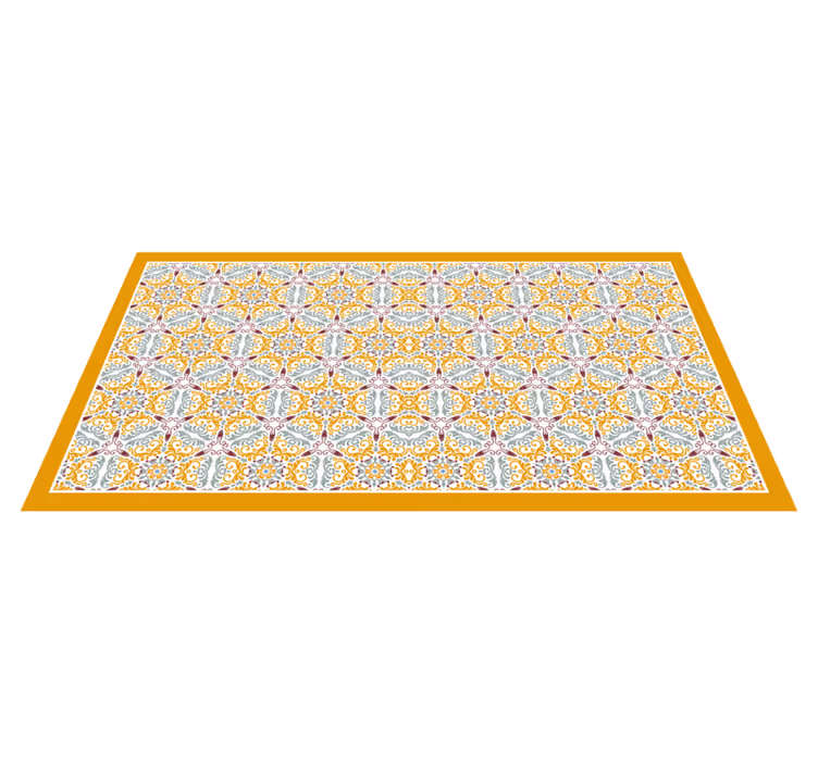 Alfombra hidráulica patrón de mosaico adornado - TenVinilo