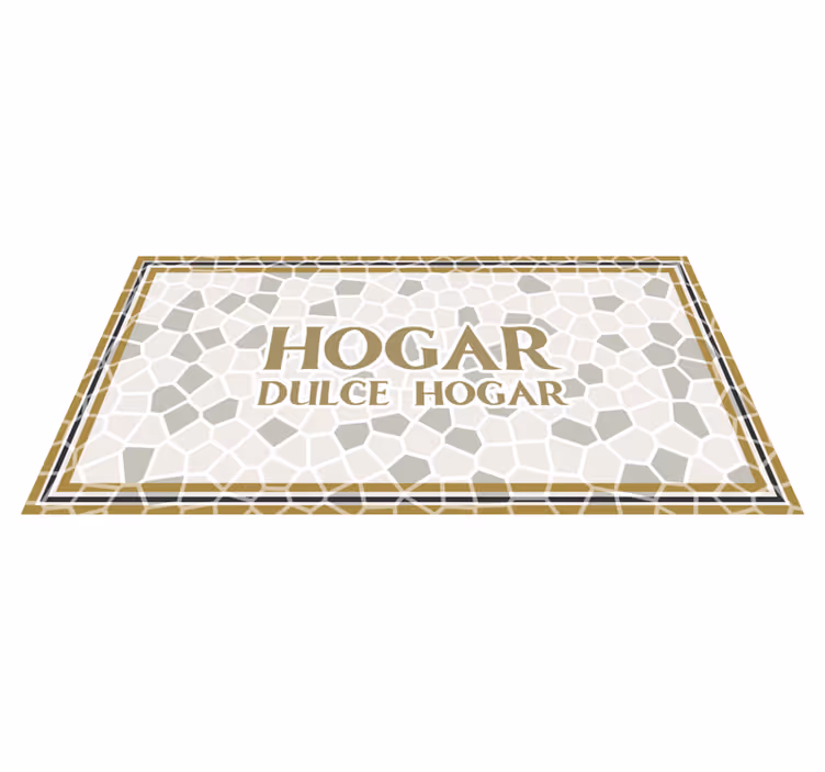 Alfombra vinílica entrada hogar dulce hogar - TenVinilo