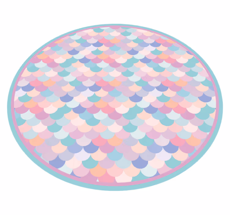 Alfombra de vinilo degradado colores estilo sirena - TenVinilo