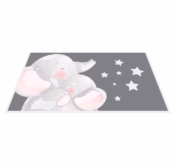 Alfombra vinílica infantil elefantes dormidos - TenVinilo
